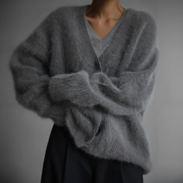 Berendina | Lockere Kaschmir-Strickjacke für Frauen