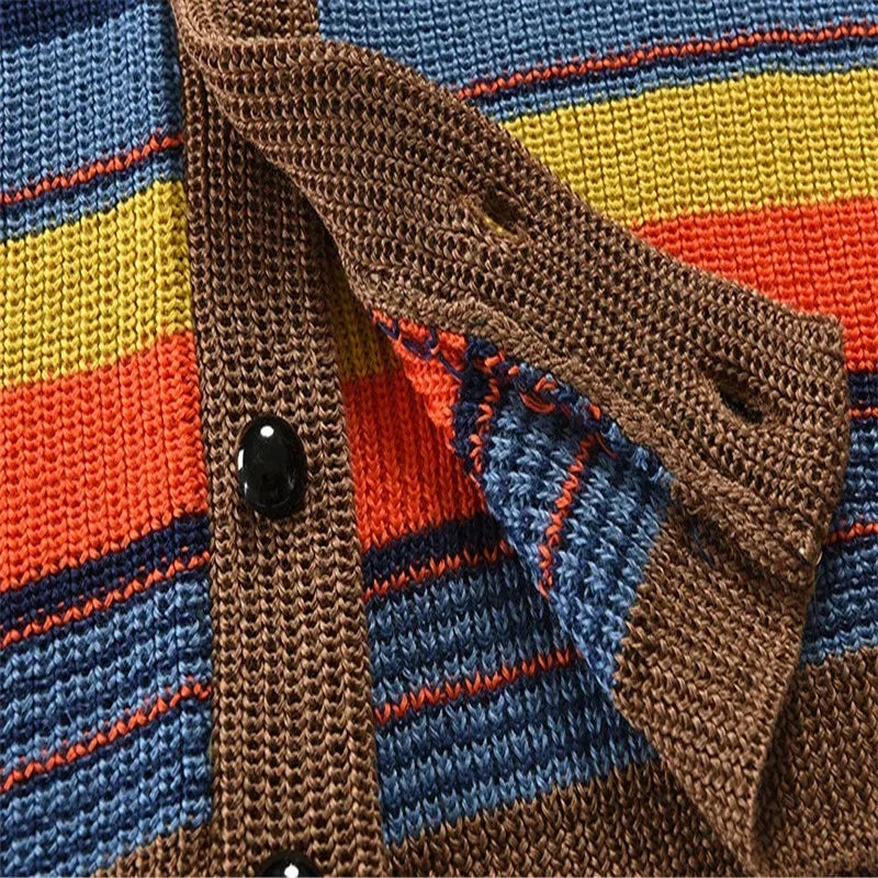 Caelum | Gestreifter Herren-Retro-Pullover
