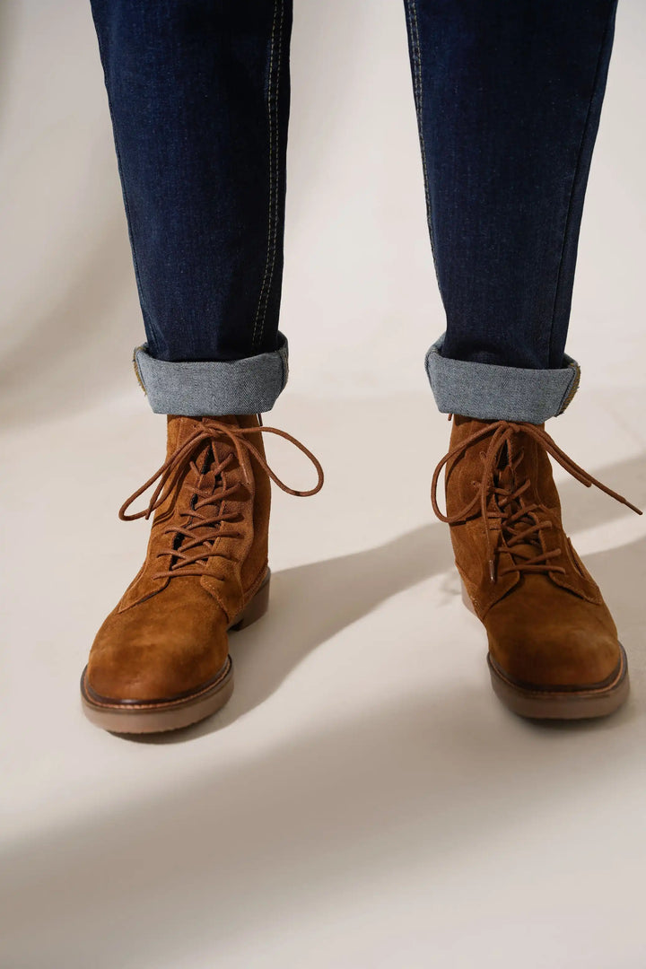 Boden | Wildleder Combat Stiefeletten