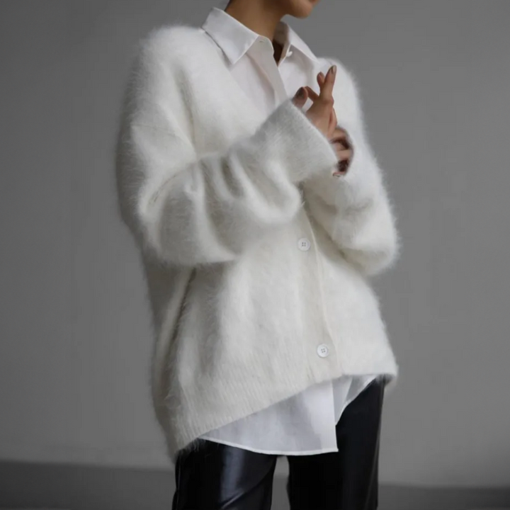 Berendina | Lockere Kaschmir-Strickjacke für Frauen