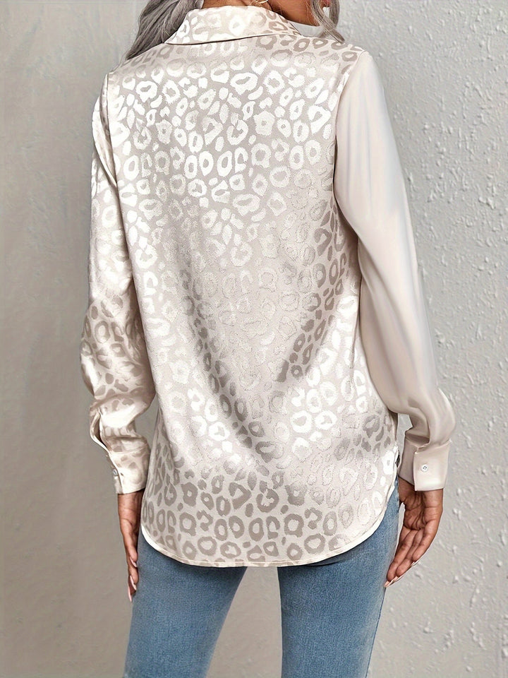 Aleasha | Elegante Leopardenbluse Damen