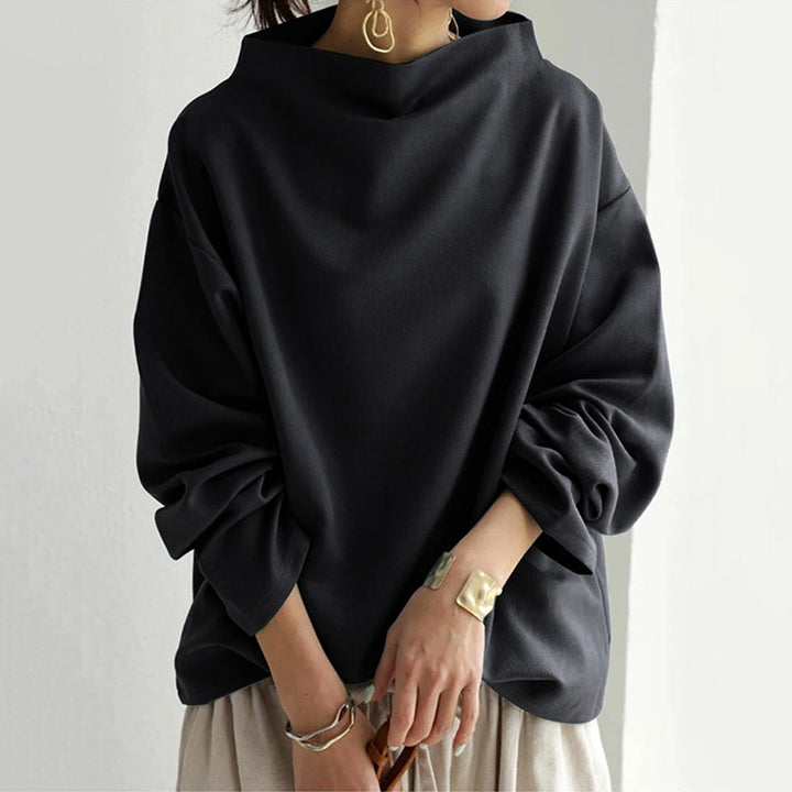 Antje | Luxuriöser Pullover mit strukturiertem High Neck in Übergröße