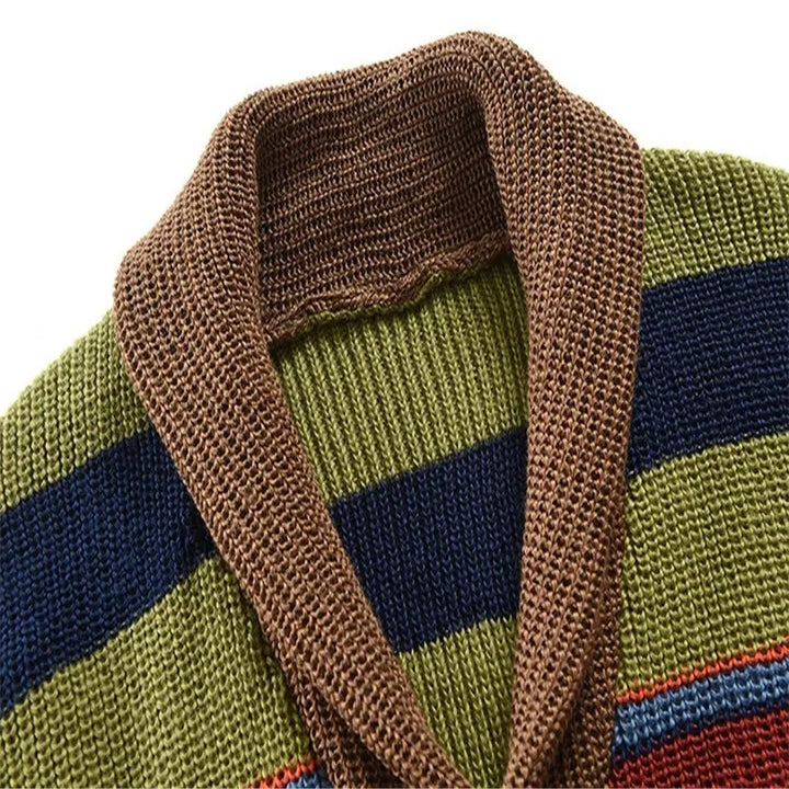 Caelum | Gestreifter Herren-Retro-Pullover