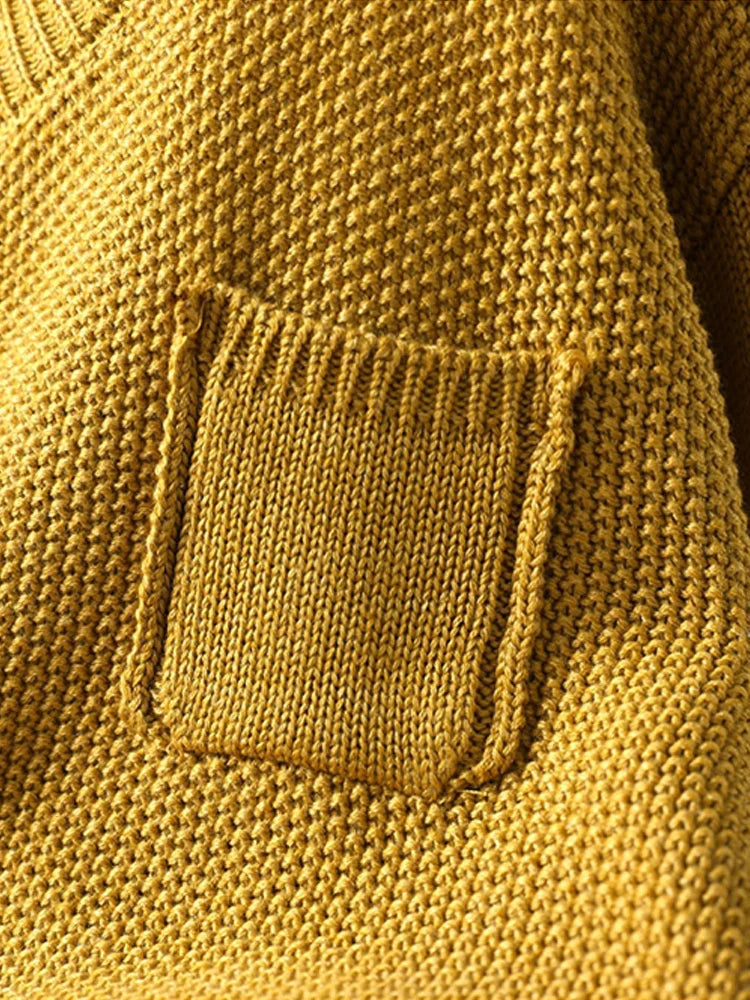 Allia | Einfarbiger Cardigan-Pullover