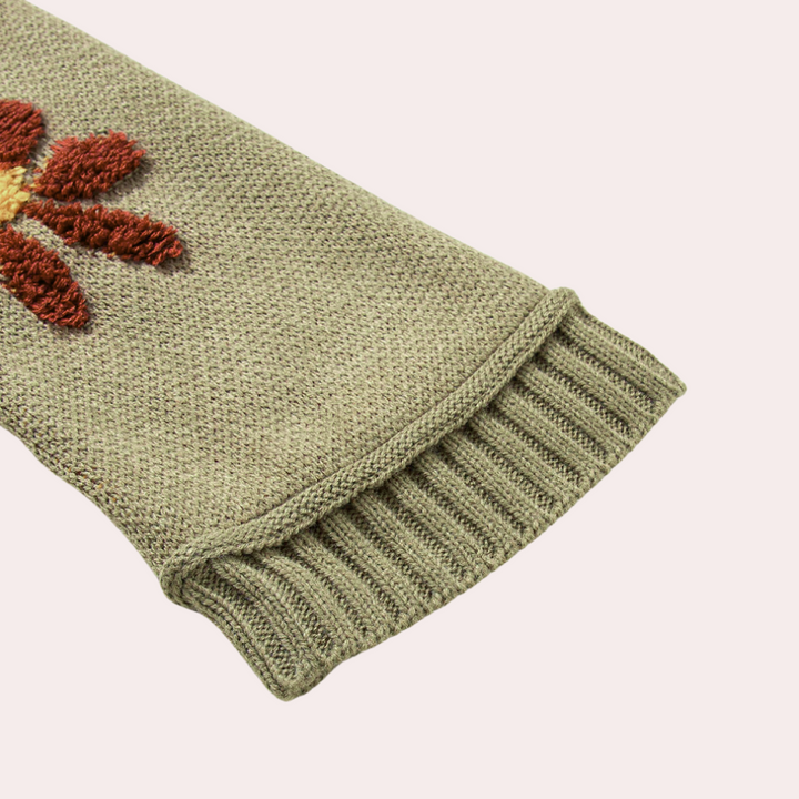 Alora | Floraler Strickpullover Damen