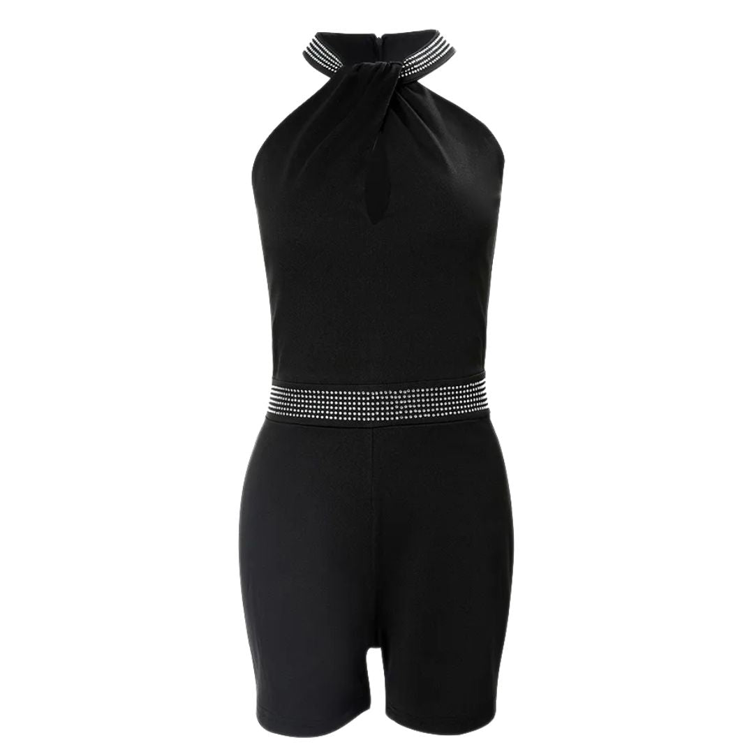 Fayenna | Eleganter ärmelloser Halterneck Jumpsuit