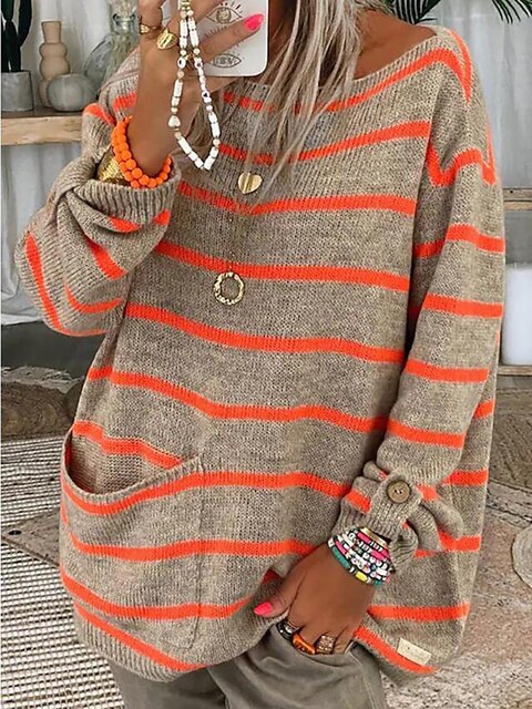 Julibie | Oversize Streifen Pullover