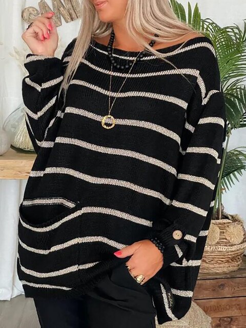 Julibie | Oversize Streifen Pullover
