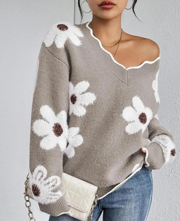 Lynith | Eleganter Floraler Pullover