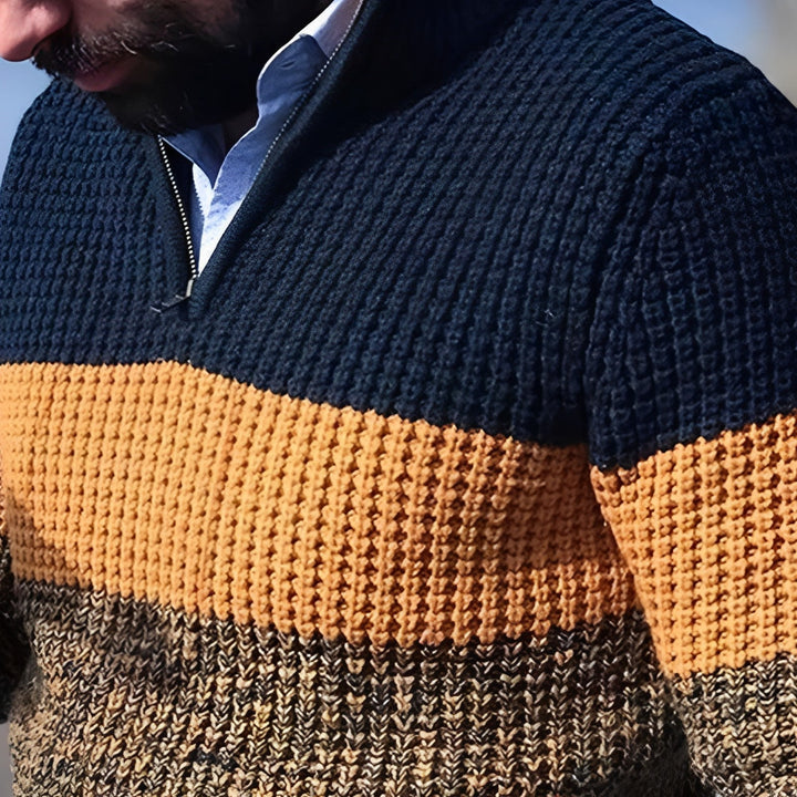 Ernulf | Herrenpullover mit Farbblock-Design