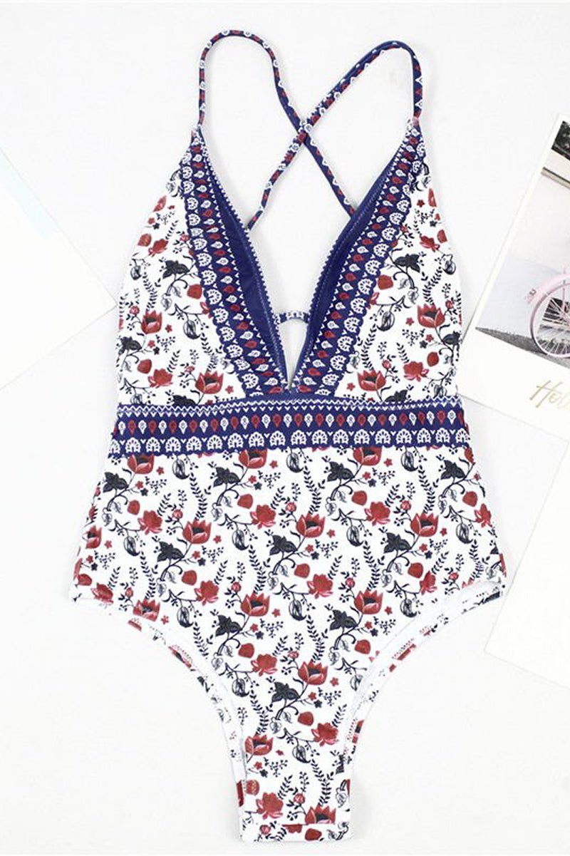 Helith | Boho Badeanzug mit V-Ausschnitt