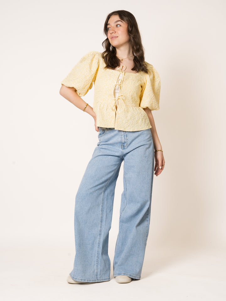 Minka | Elegante 3D-Blumenbluse