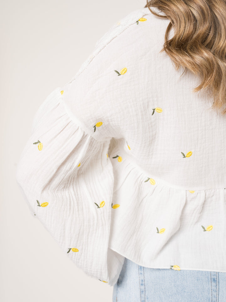 Niki | Luftige Zitronen Bluse