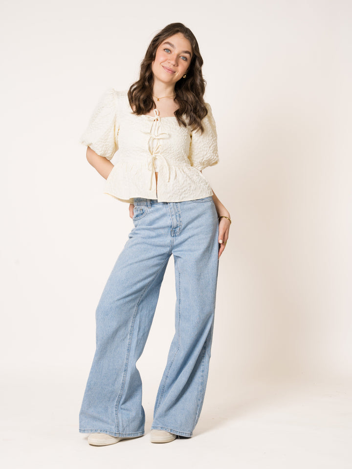 Minka | Elegante 3D-Blumenbluse