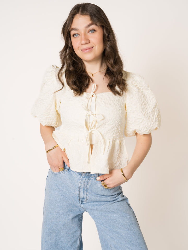 Minka | Elegante 3D-Blumenbluse