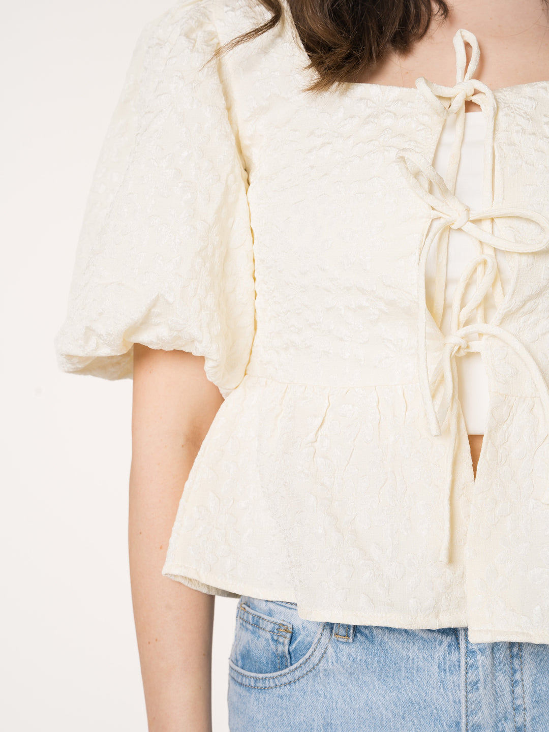 Minka | Elegante 3D-Blumenbluse