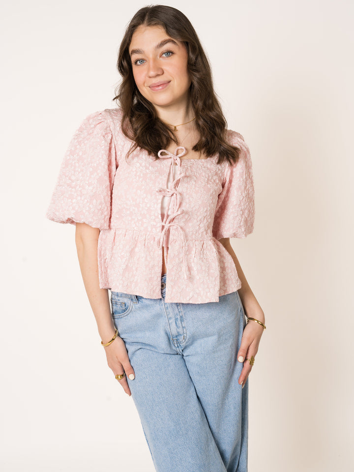 Minka | Elegante 3D-Blumenbluse
