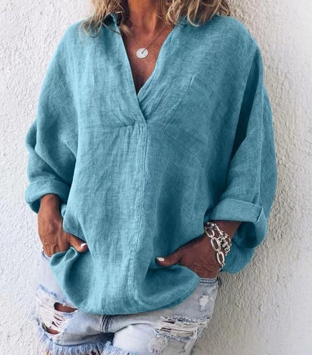 Juvy | Leichte Damen Leinenbluse