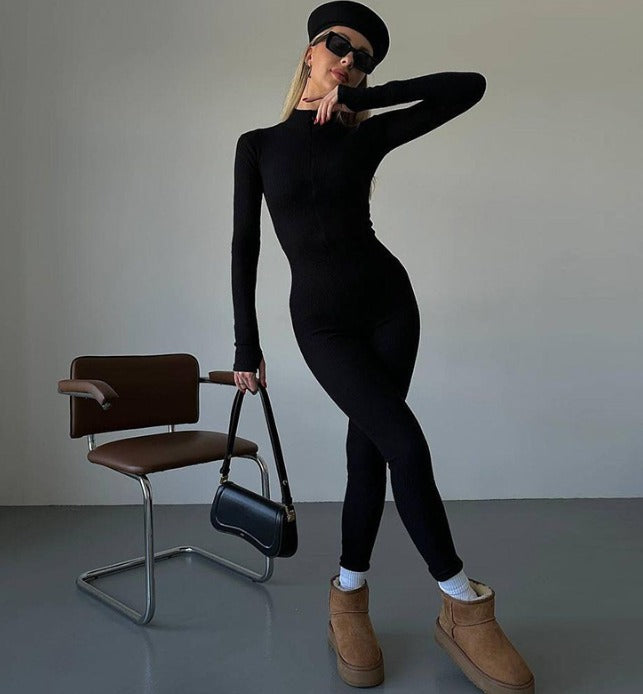 Faylinne | Figurbetonter Zip-Up Jumpsuit