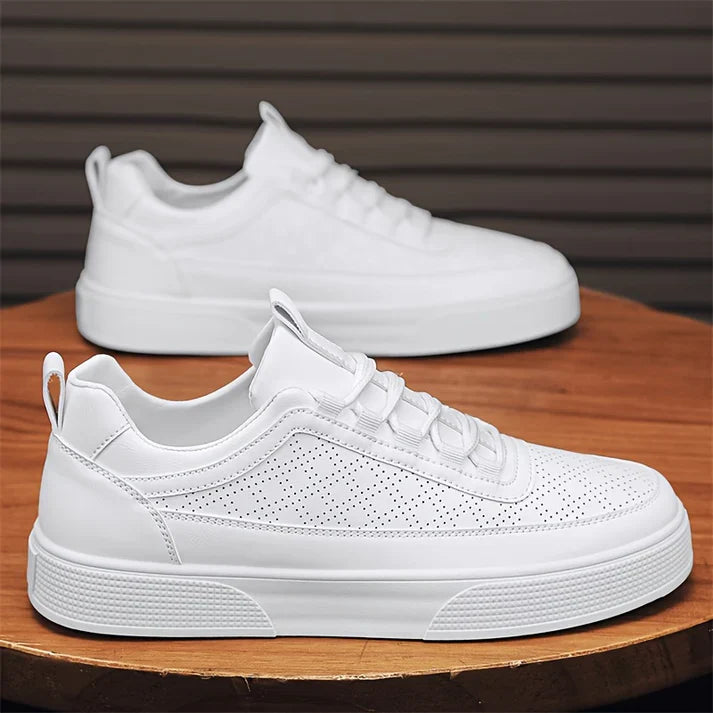 Zamiel | Stylische Weiße Turnschuhe mit dicker Sohle für Männer