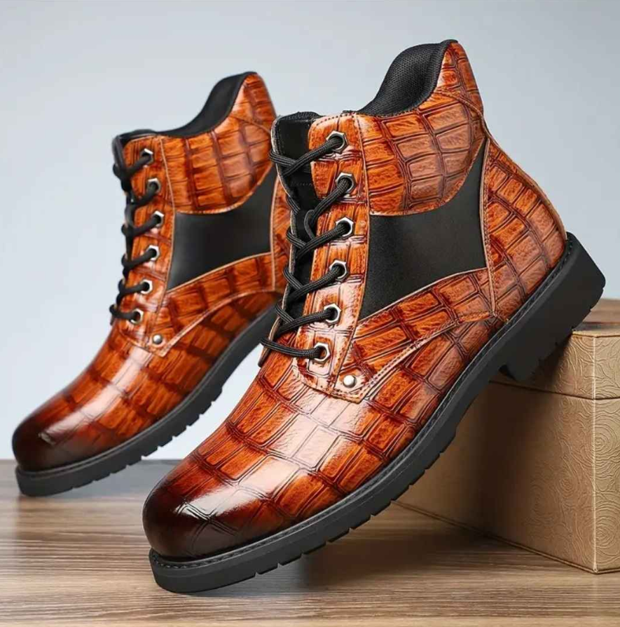 Luka | Herren Stiefeletten Kroko-Effekt