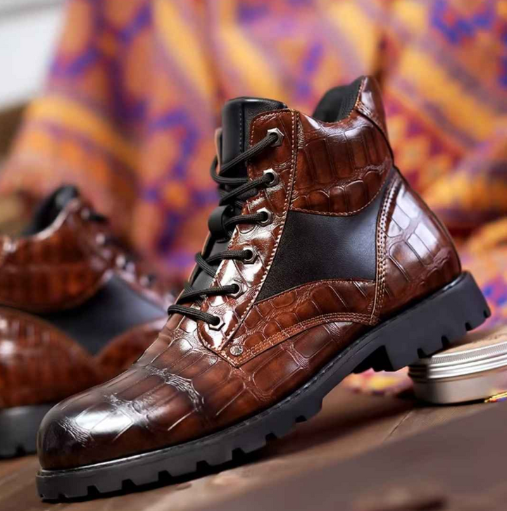 Luka | Herren Stiefeletten Kroko-Effekt