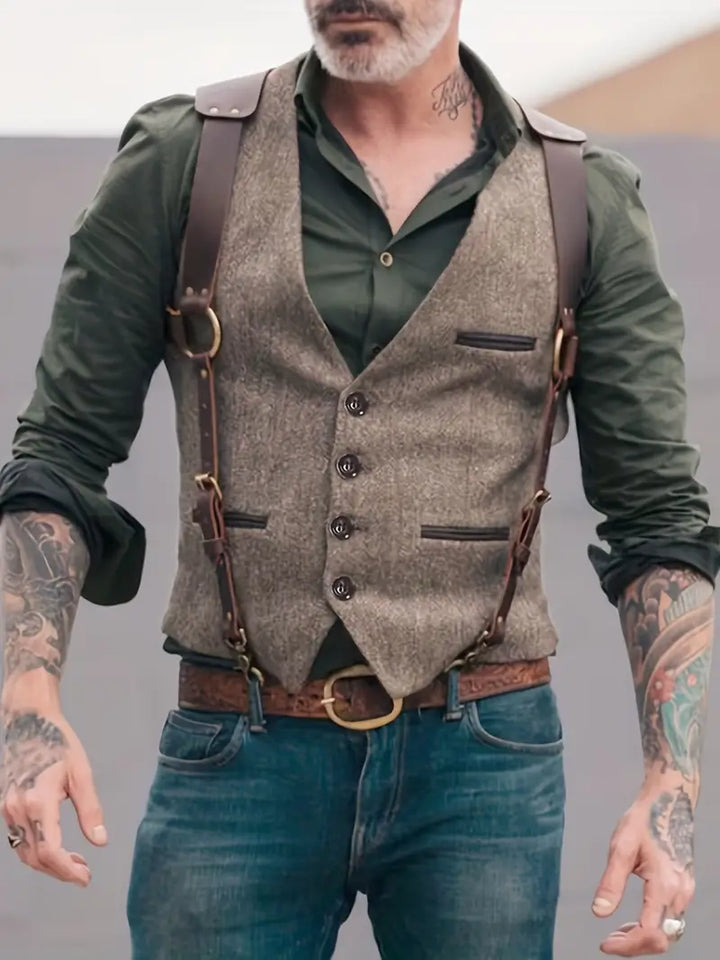 Valen | Klassische Tweed-Weste Herren