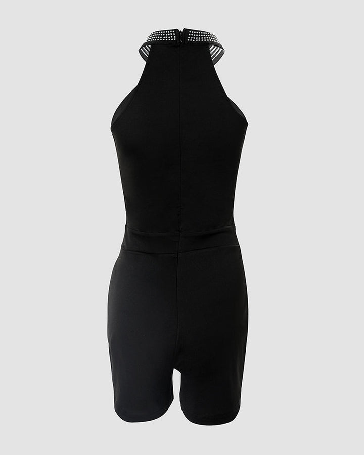 Fayenna | Eleganter ärmelloser Halterneck Jumpsuit