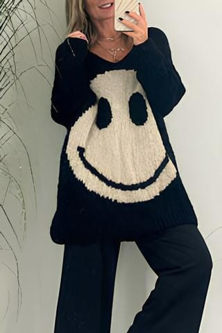 Themis | Lässiger Smiley-Pullover im modernen Stil