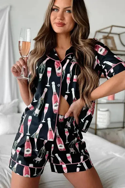 Zaylith | Seidiges Pyjama Set Damen