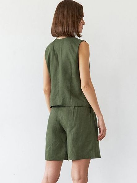 Davina | V-Ausschnitt Top & Shorts Set