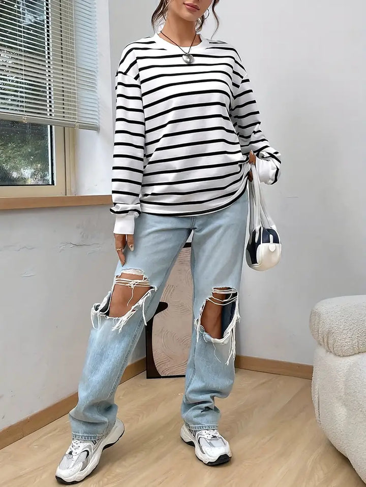 Marife | Gestreifte Damenbluse Langarm