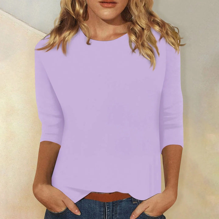 Sanyra | Damen Langarmshirt mit Rundhals