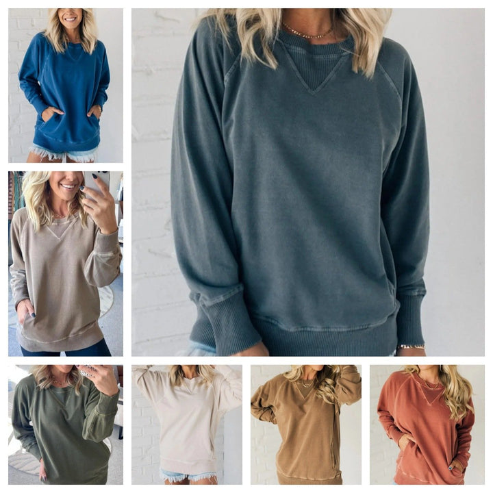 Nicolel | Eleganter Damenpullover mit Taschen