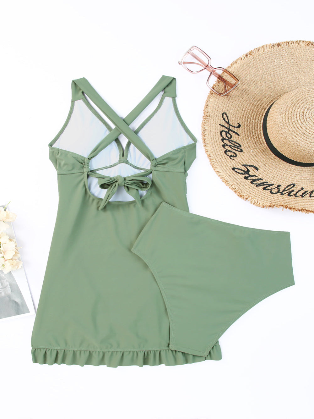 Avina | Ärmelloses Swimdress mit Bindeband