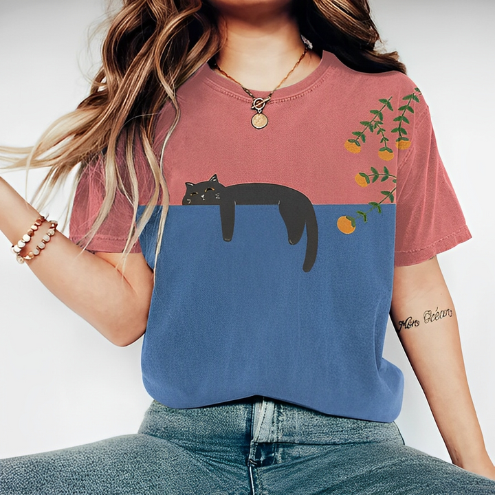 Yurelle | Kreatives Katzen-T-Shirt Damen