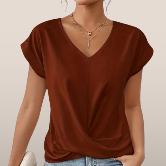Zairith | Lockeres V-Ausschnitt T-Shirt