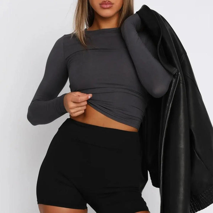 Lawanda | Langärmeliges Slim Top für Frauen