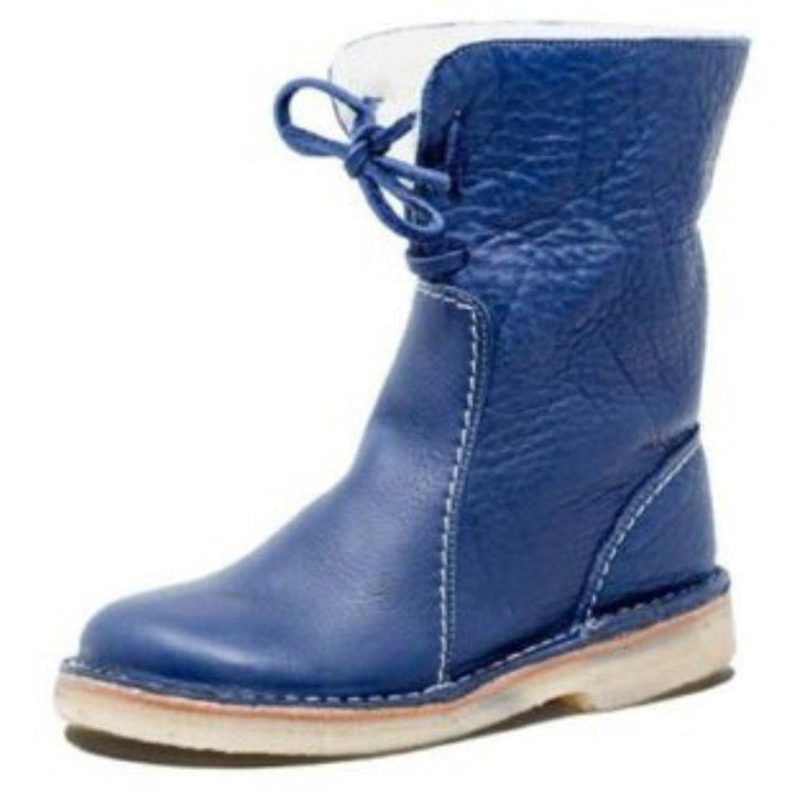 Gelle | Rutschfeste, wasserdichte braune Winterstiefel aus Leder