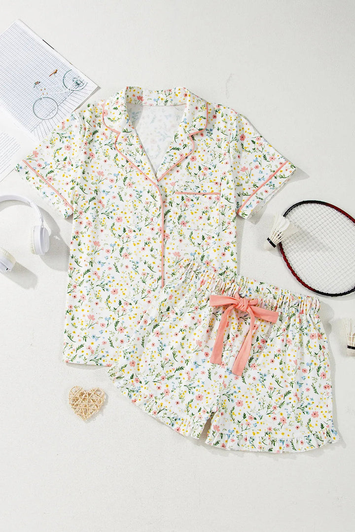 Esmira | Blumen Schlafanzug Set Damen