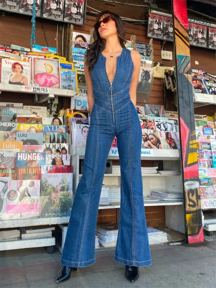 Pheirra | Figurbetonter Retro-Jumpsuit