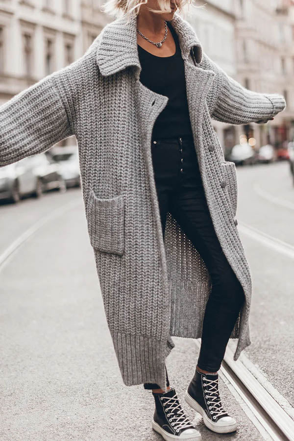 Artemisia | Strick-Cardigan mit Knöpfen und Taschen