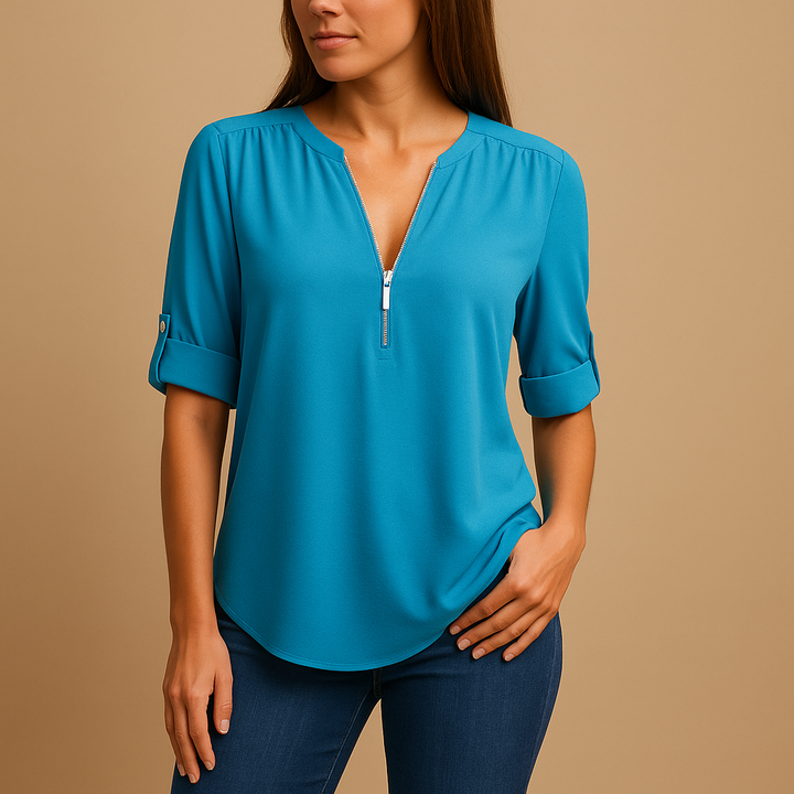 Maeve | Elegante V-Ausschnitt Bluse Damen
