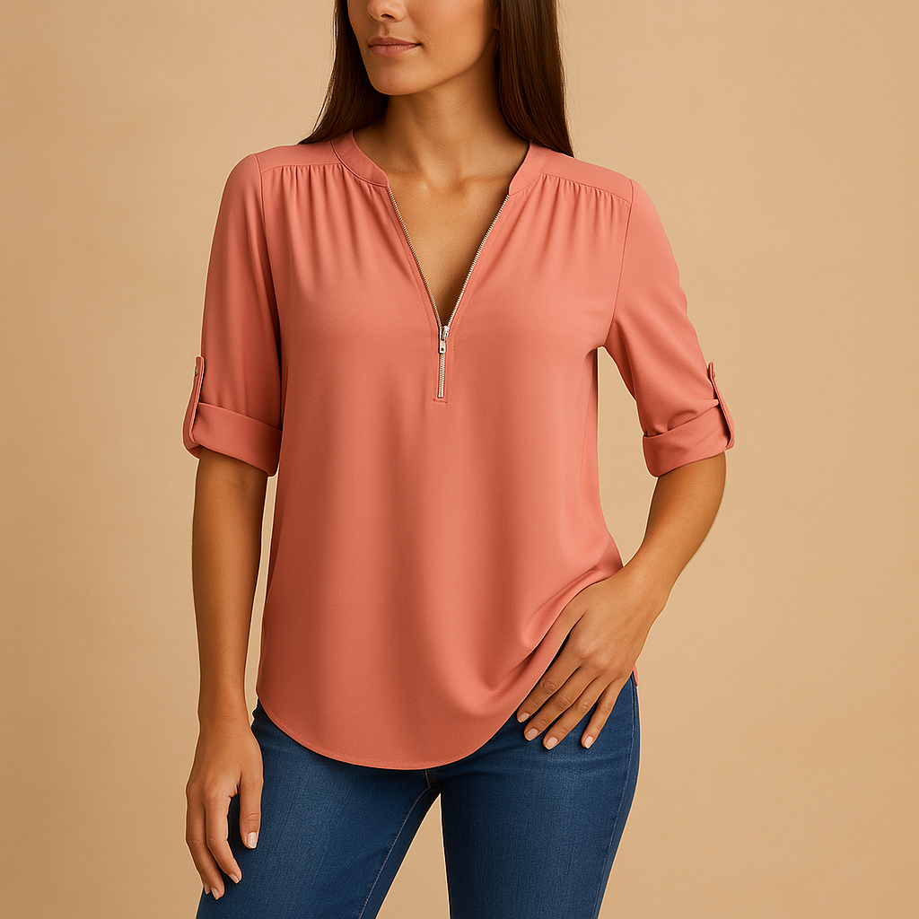 Maeve | Elegante V-Ausschnitt Bluse Damen