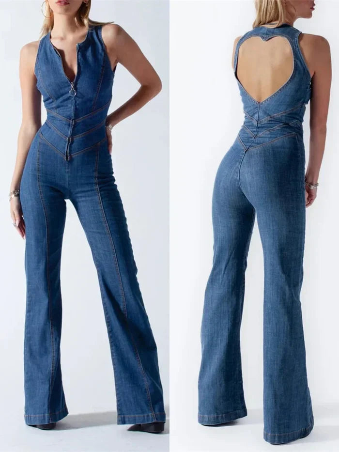 Pheirra | Figurbetonter Retro-Jumpsuit