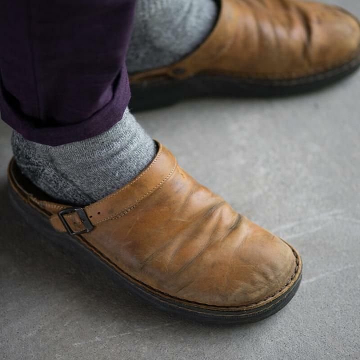 Fritzroy | Orthopädische Anti-Rutsch-Lederpantoffeln für Männer