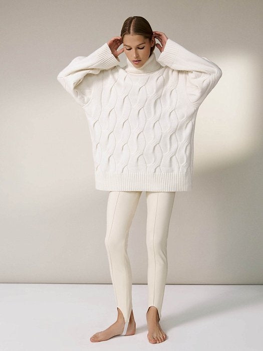 Charilette | Locker gestrickter weißer Pullover für Frauen