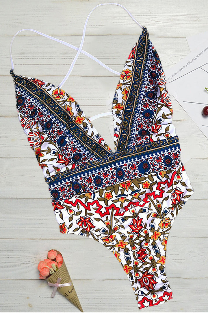 Helith | Boho Badeanzug mit V-Ausschnitt