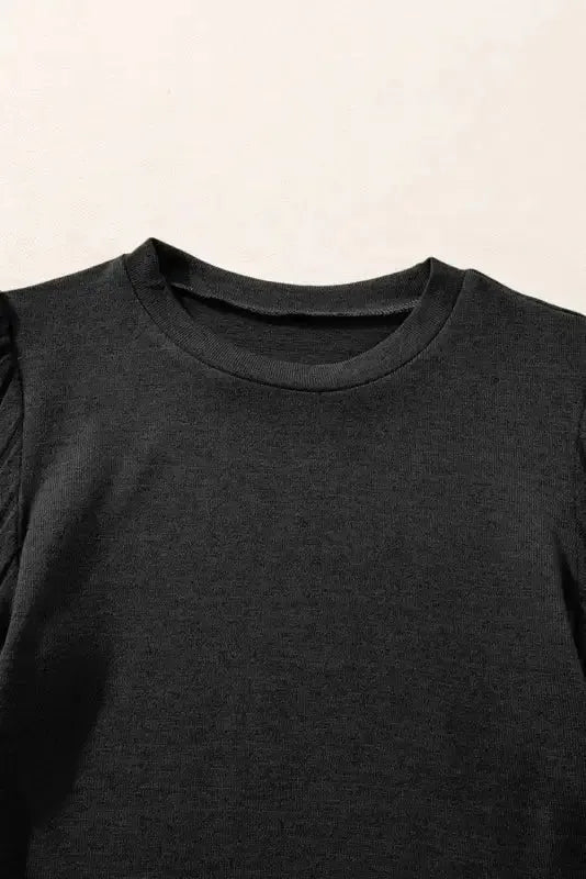 Tazira | Graues Rundhals Shirt Damen