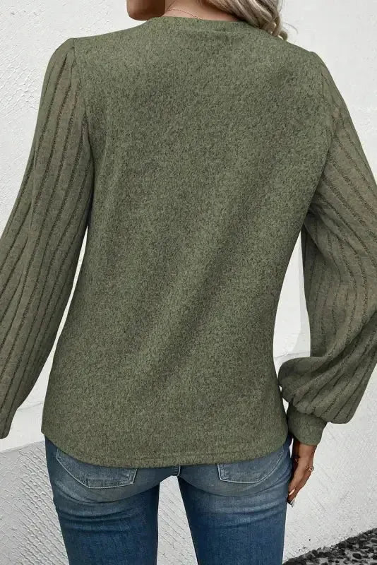 Tazira | Graues Rundhals Shirt Damen